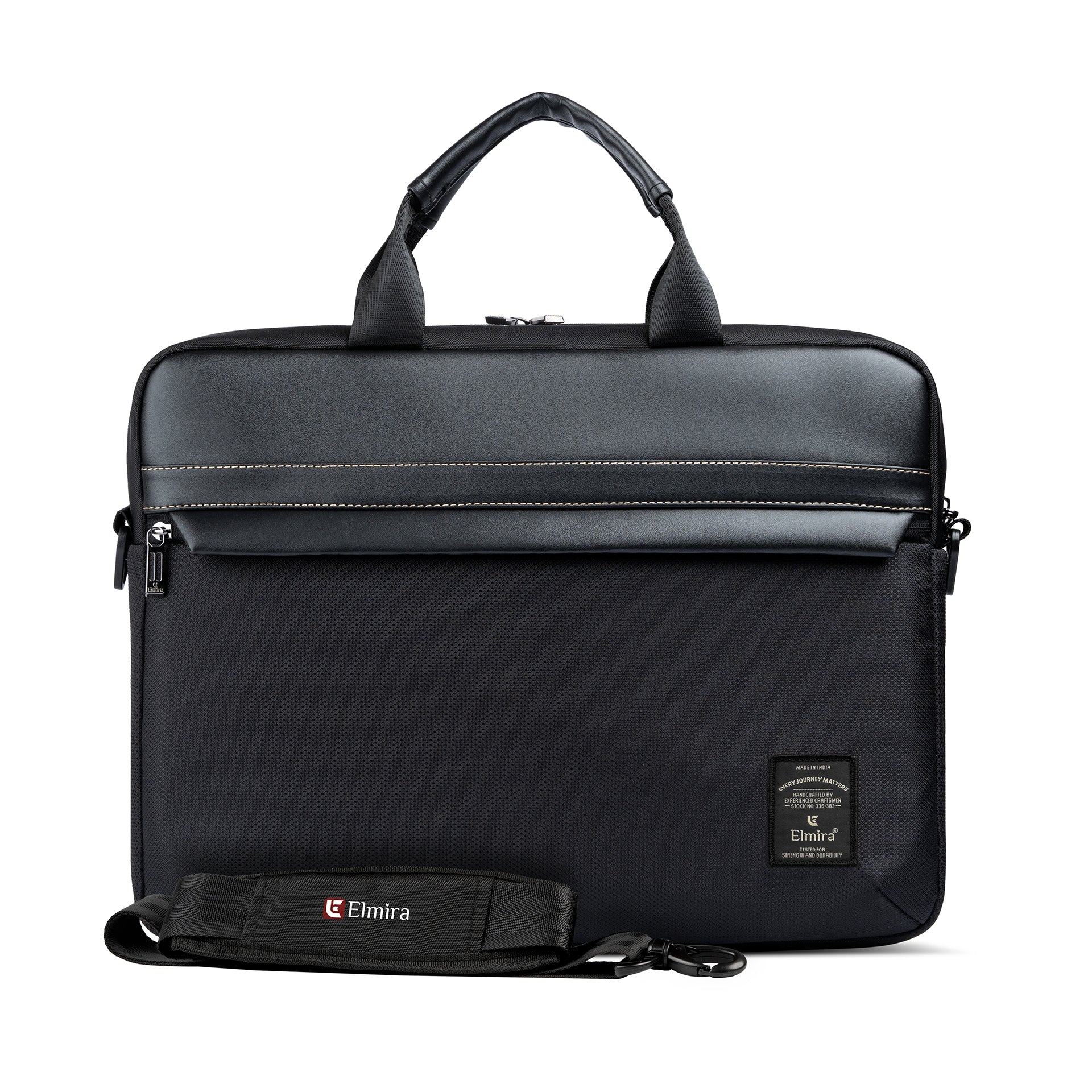 Black Elmira Solace Laptop Messenger Bag