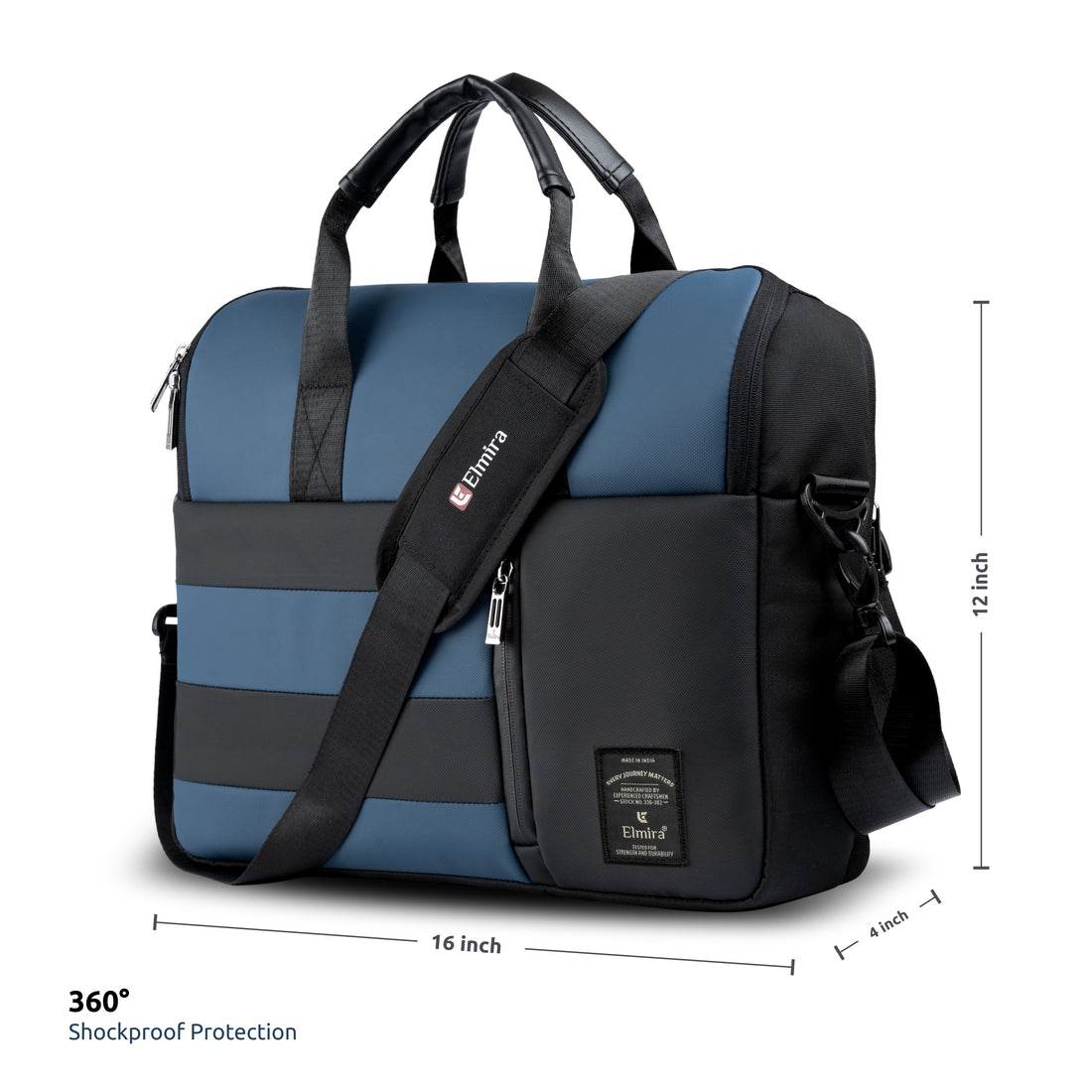 Navy Blue Elevate Laptop Messenger Bag