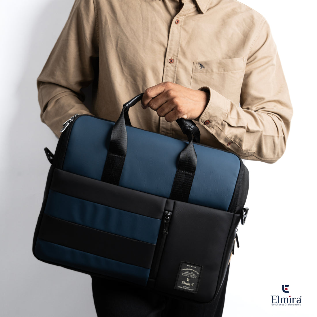 Navy Blue Elevate Laptop Messenger Bag