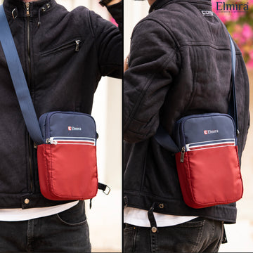 Maroon-Blue Echelon Sling Bag