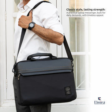 Black Elmira Solace Laptop Messenger Bag
