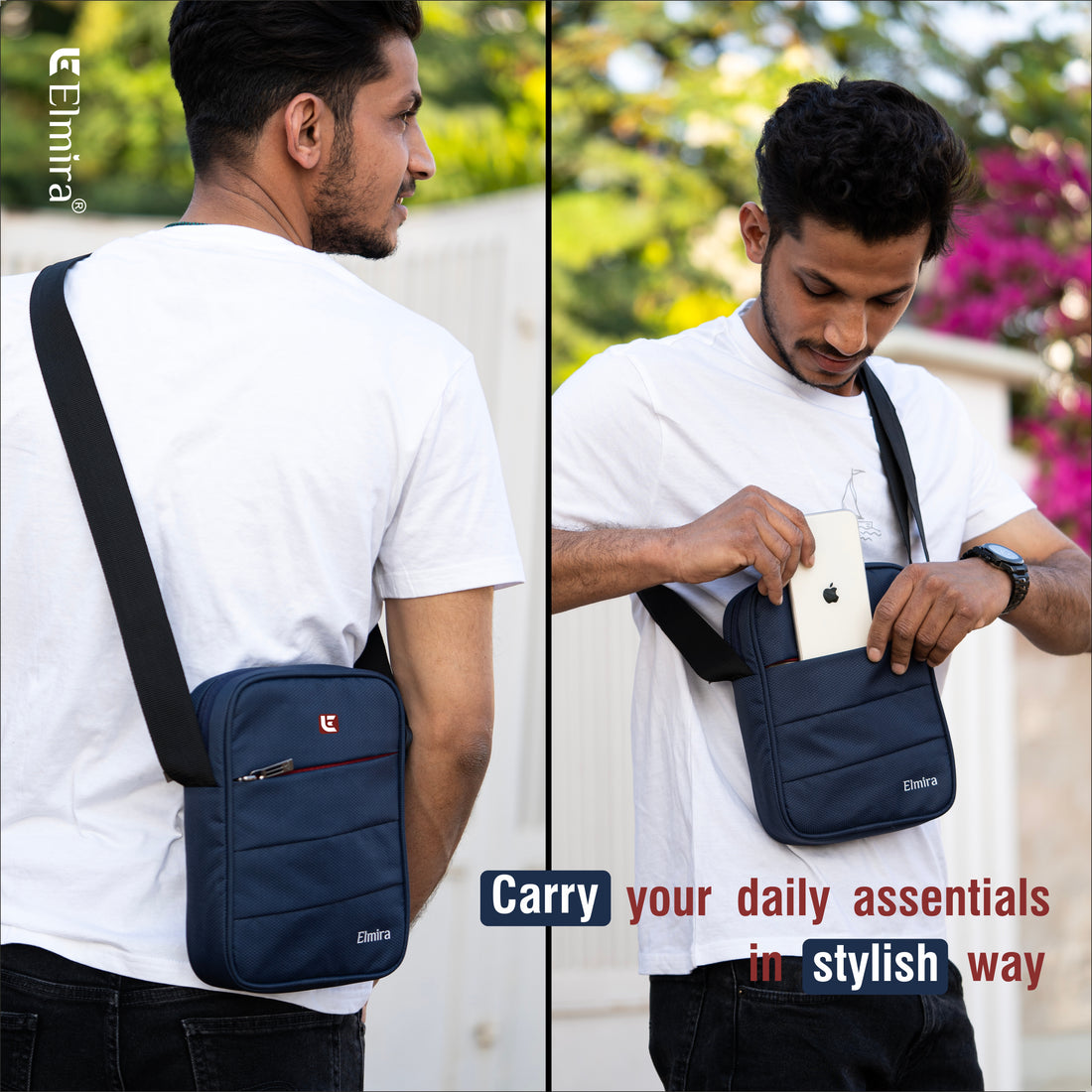 Navy Blue Vertex Sling Bag
