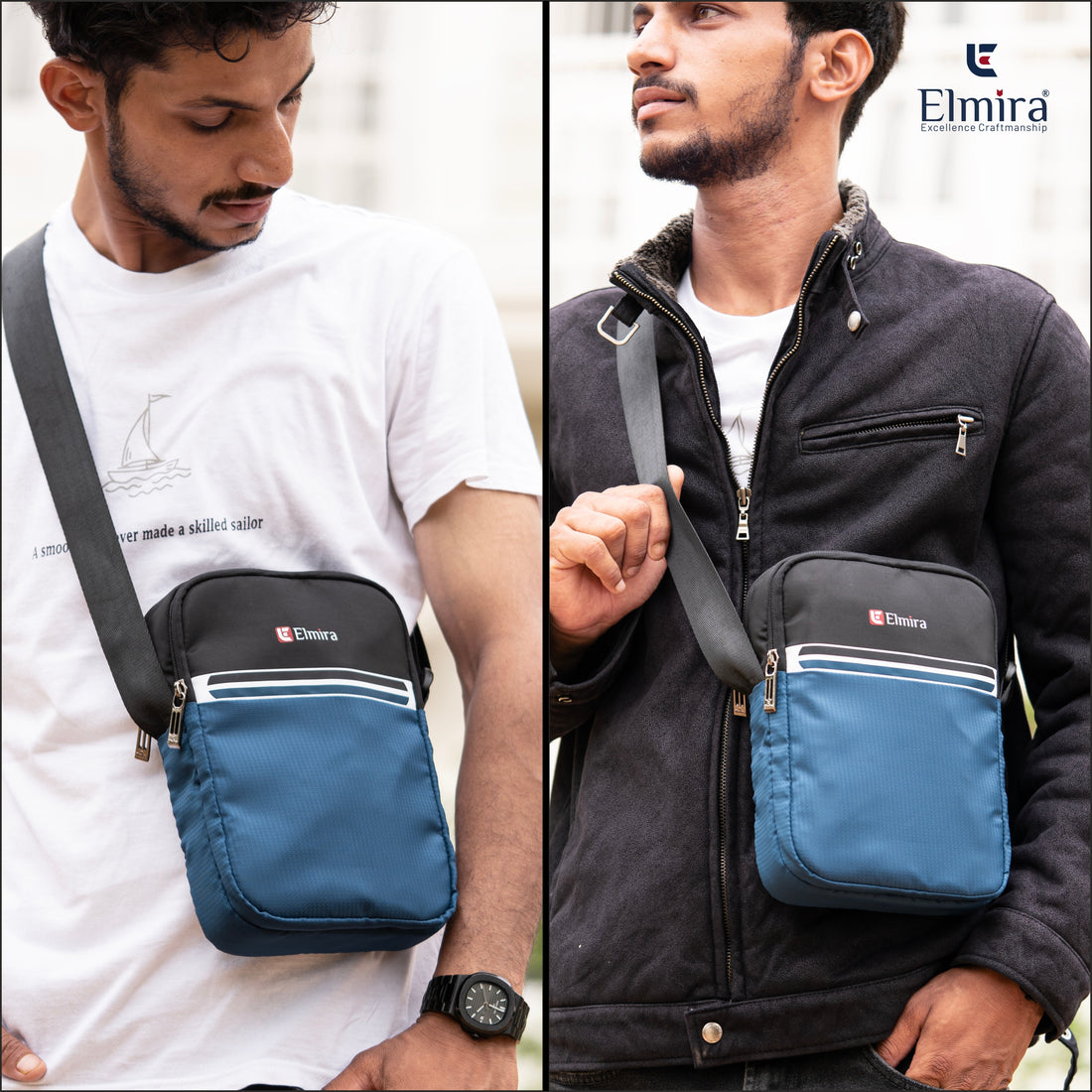 Peacock-Black Echelon Sling Bag