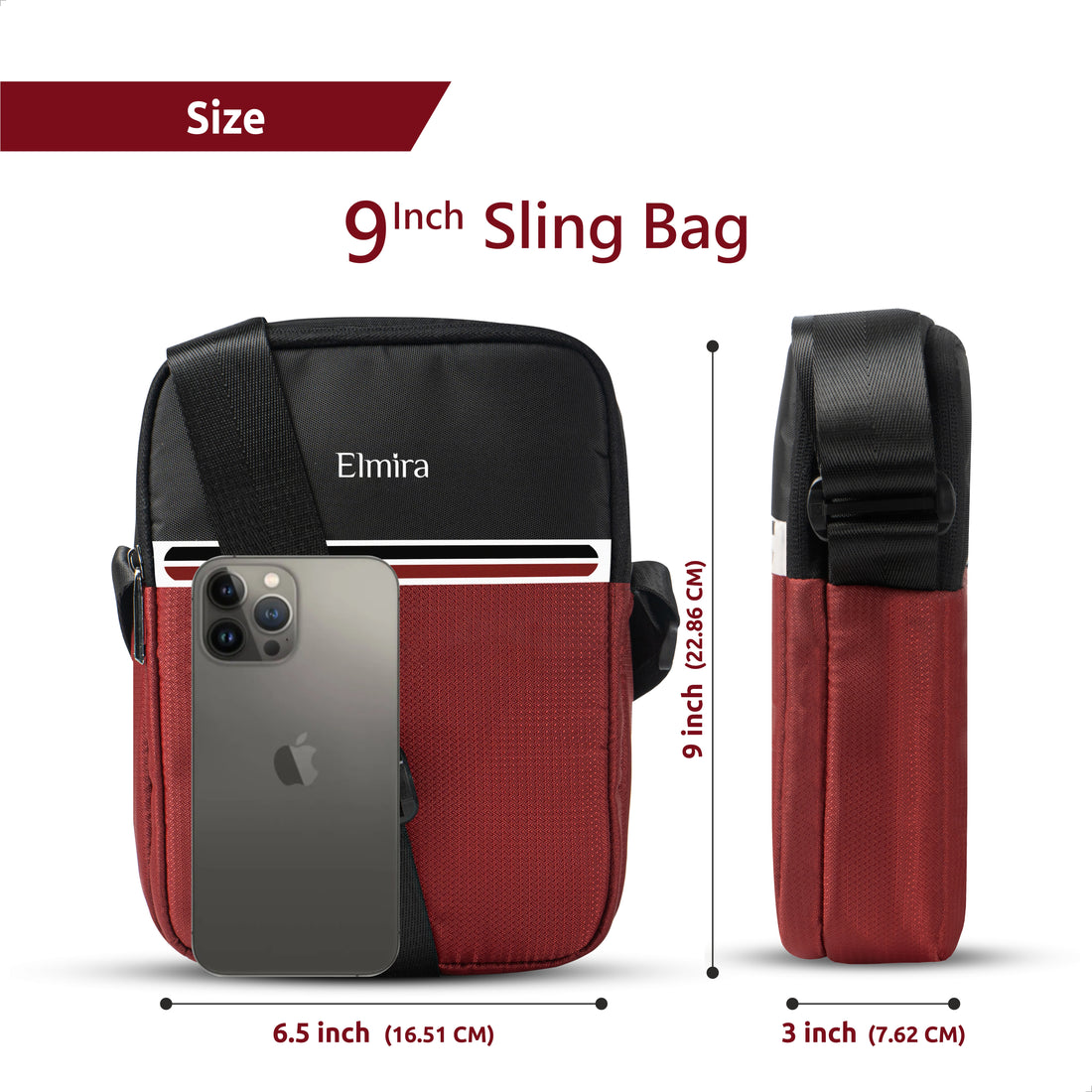 Maroon-Black Echelon Sling Bag