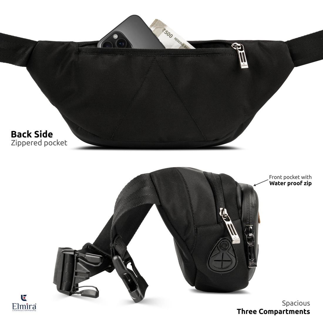 Black Verso Waist Bag
